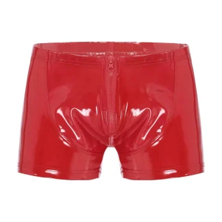 Zip Crotch Shiny Boxer Brief