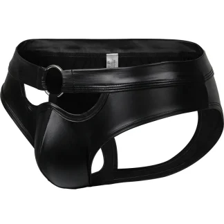 Ring Decor Front Black Jockstrap