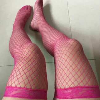 Fishnet Lace Top Thigh High